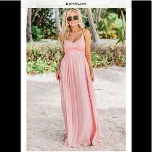 Pink Lily Backless Maxi Dress